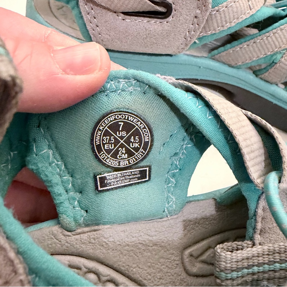 Keen aqua grey water sandals sz 7 - Picture 6 of 10